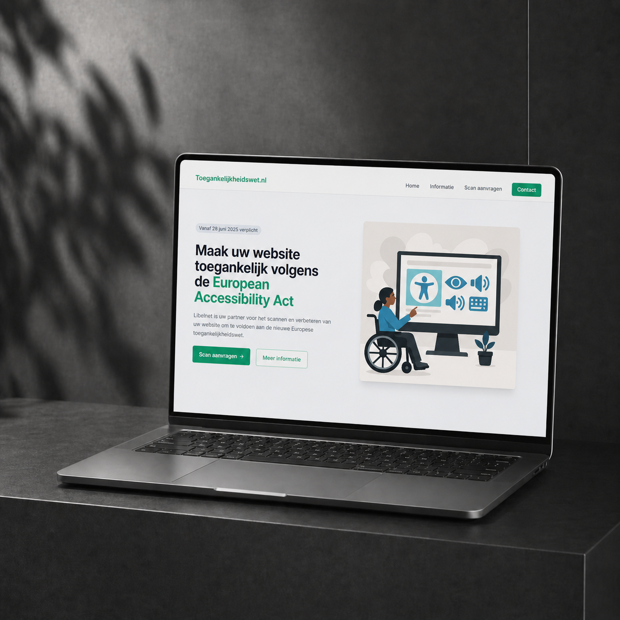 Toegankelijkheidswet.nl website door Webkern